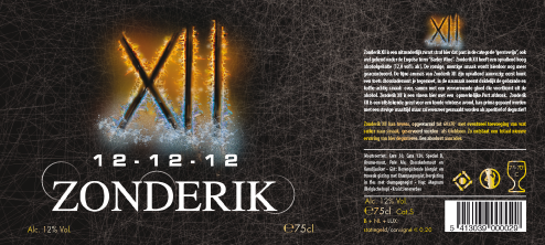 Zonderik XII etiket