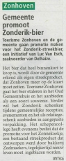 Gemeente promoot Zonderik-bier